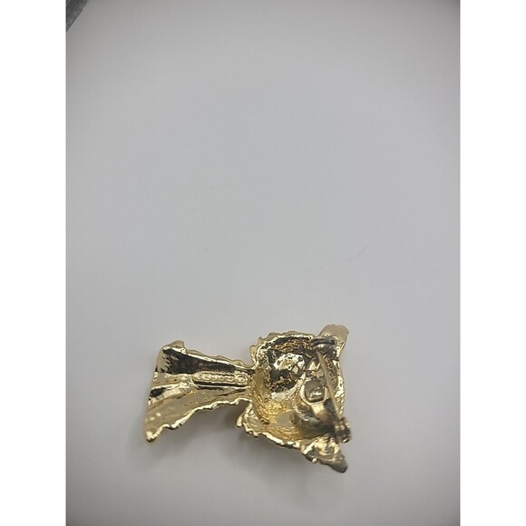 Vintage Gerrys Brooch Pin Doggy Terrier Green Crystals Gold Tone Jewelry - Picture 10 of 11